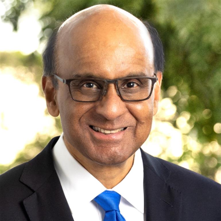 Singapore President, Tharman Shanmugaratnam, arrives in Bhubaneswar