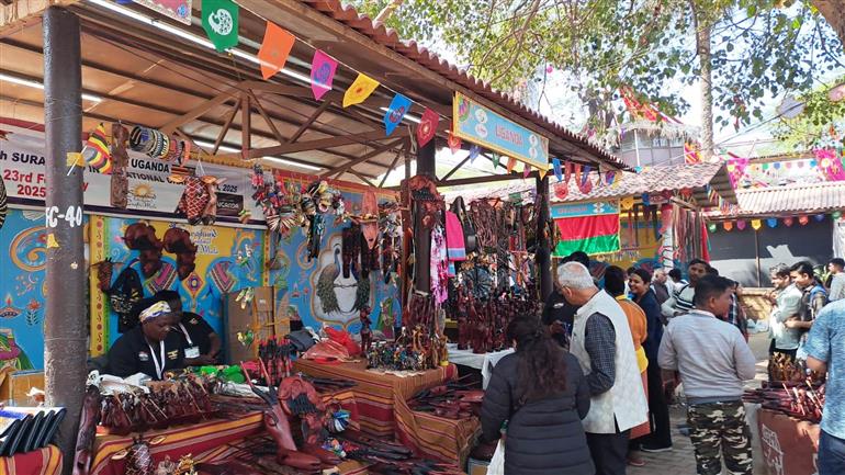 Women purchasing daily kitchen products in large numbers at Surajkund Mela